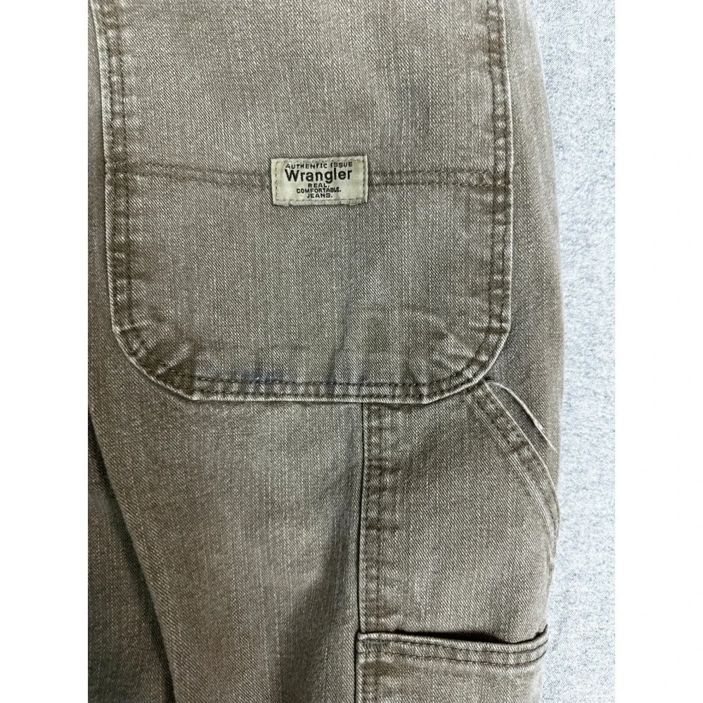 VTG Wrangler Carpenter Jeans Mens 42x32 Brown Baggy Y2K Utility Workwear Denim‎